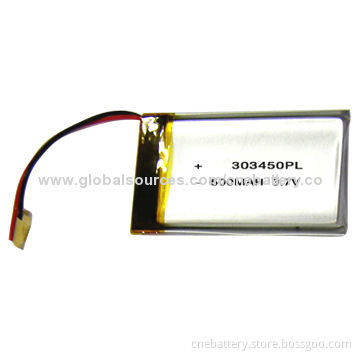 500mAh Lithium Polymer Battery with 3.7V Voltage, Measures 3.0 x 34 x 50mm, for Electronics, Testers